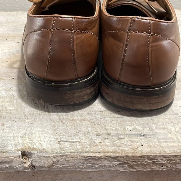 David Stone Shoes Mens Size 9 Brown Lace Up Tie Dress‎ Square - Picture 4 of 9